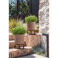 thumbnail image 4 of Veradek Demi Series Raised 12" Plastic-Stone Planter - (Terracotta/Brown, 1 Pack), 4 of 10