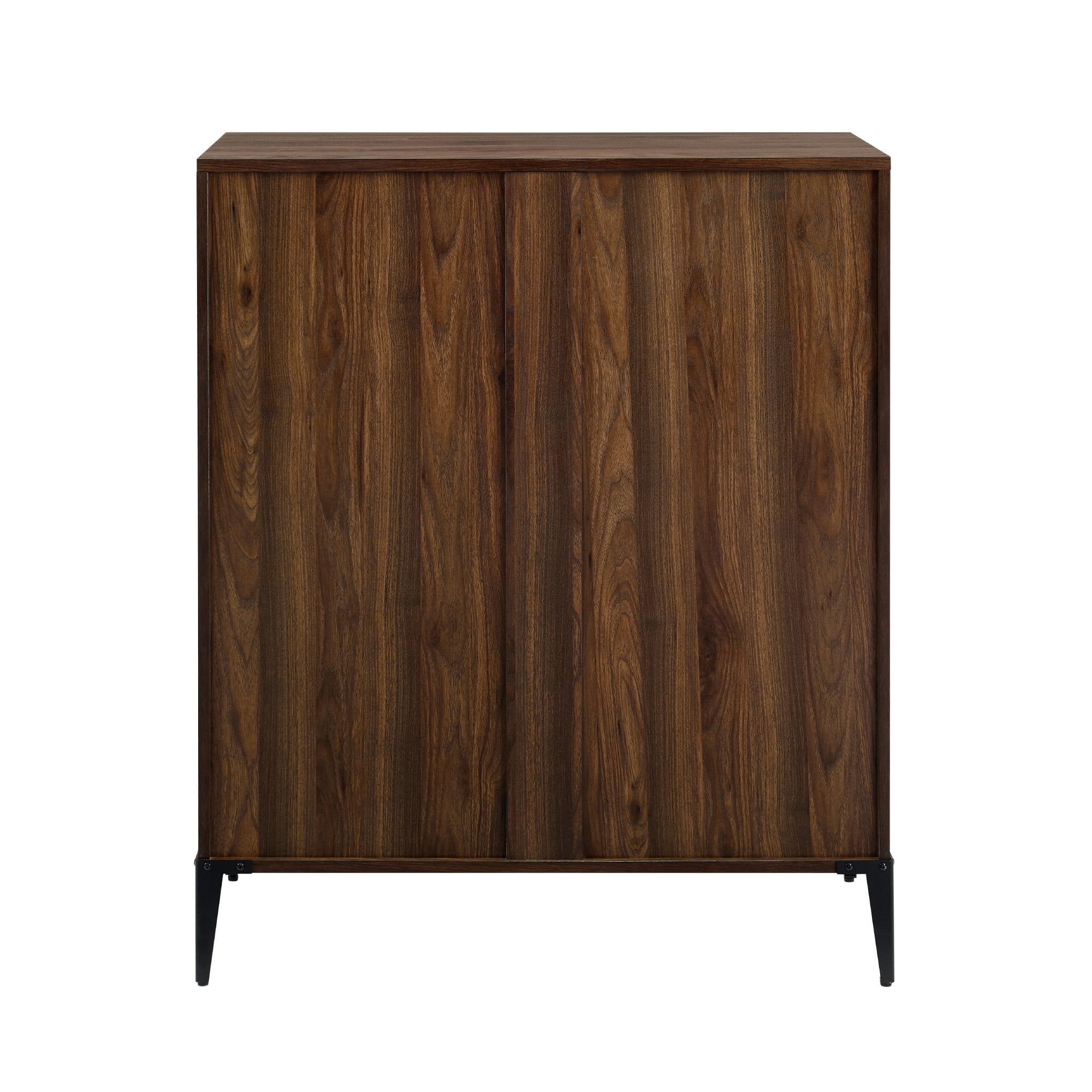 Walker Edison Urban Industrial 4 Drawer Vertical Dresser, Dark Walnut