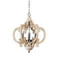 thumbnail image 4 of Oaks Aura Cottage Chic Crown Rustic Wood Chandelier 6-Light Farmhouse Wooden Pendant, 4 of 8