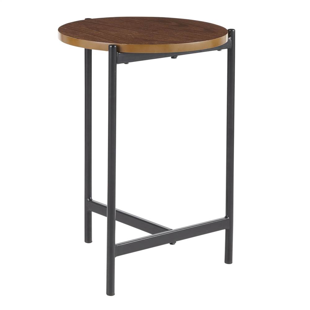 LumiSource Chloe Contemporary Side Table with Wood Table Top Walmart