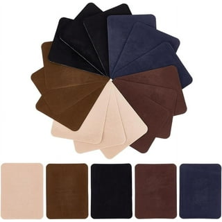 Elbow Patches for Sweaters, 2-Pcs Sew-On Fabric Jacket Patches Suede Fabric  Knee Patch Repair Crafts for Shirts Jackets Trousers Brown