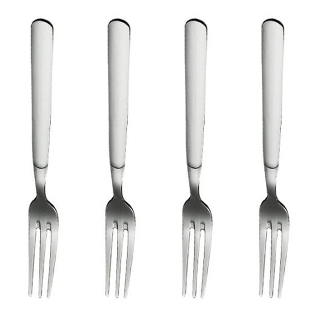 Premium Kitchen & Restaurant-Grade Small Fork Set Mirror Polished Stainless Steel Salad Forks, 4-Pack