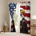 thumbnail image 3 of Feelyou Wildlife Eagle Boys Black Out Curtains, Vintage American Flag Curtains Pack of 2 (42x63 Each), Rustic Farmhouse Hunting Bedroom Curtains, Window Curtains Decor, 3 of 6