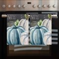 thumbnail image 2 of Thanksgiving Black Kitchen Towels Set of 3, Water Absorbent Dish Towel, Fall White Blue Pumpkin Leaves Floral Decorative Hand Towels - Quick Drying Cloth for Cooking Baking, 18x28 Inch, 2 of 8