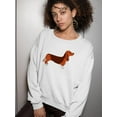 thumbnail image 2 of Dachshund Drawing Sweatshirt Women -SPIdeals Designs, Female Medium, 2 of 4
