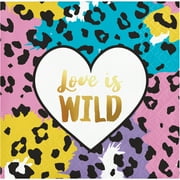 Way to Celebrate Valentine's Day Love Is Wild Napkins, 16 Count