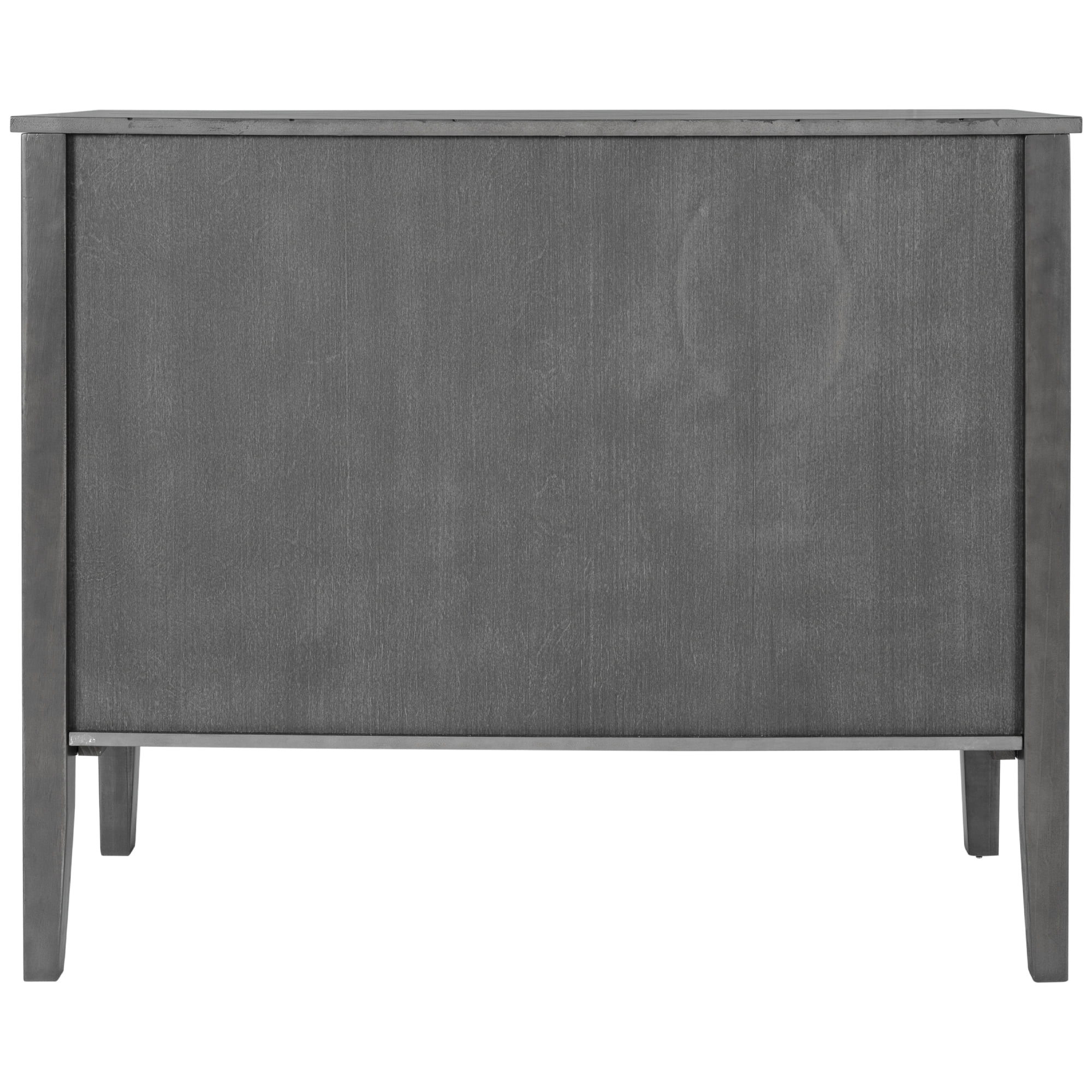 Harper & Bright Designs Wooden Accent Storage Cabinet, Console Table with Adjustable Shelf and 3 Antique Doors, Modern Sideboard Buffet Storage Cabinet for Entryway, Living Room, Bedroom, Gray