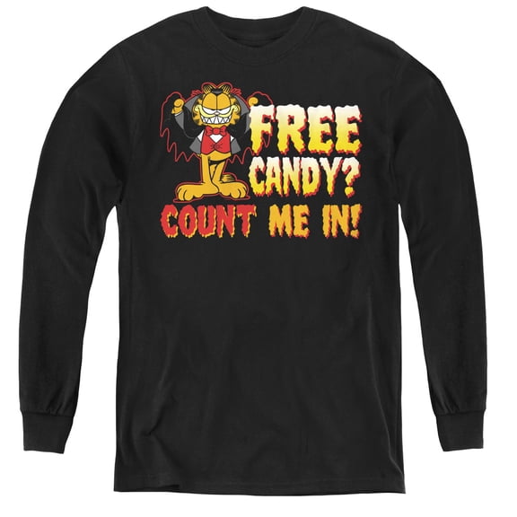 Garfield - Count Me In - Youth Long Sleeve Shirt - X-Large