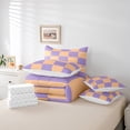 thumbnail image 6 of Castle Fairy Geometric Plaid Twin Bedding Sets,Purple Pink Bedding Comforter Set, 6 of 8