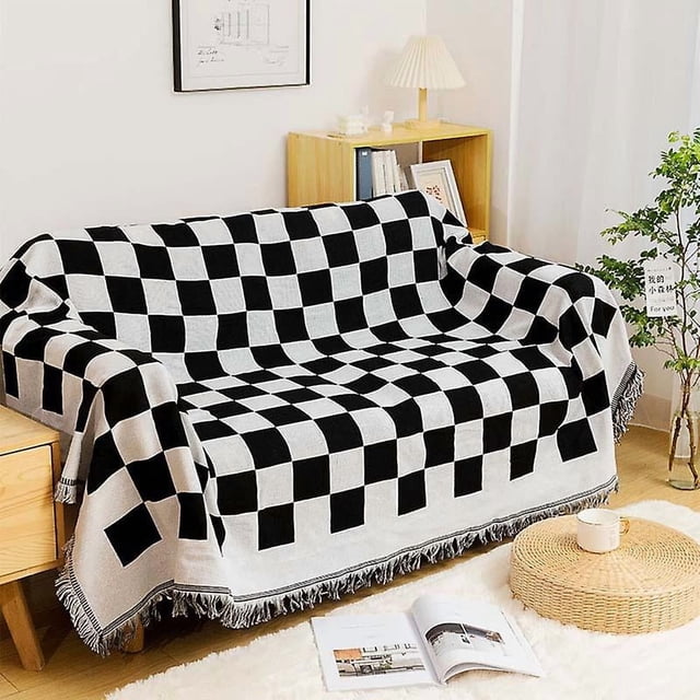 Couverture canapé, douce et confortable, couverture de voyage simple pratique, pour chambre à coucher, salon, bureau, 180x180 cm