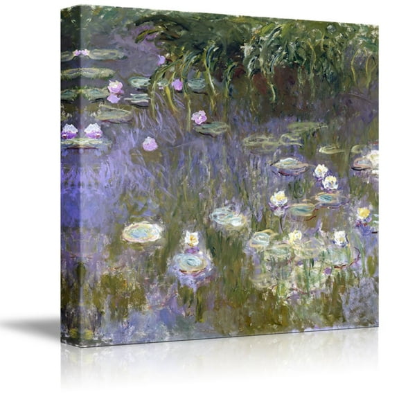 wall26 - Water Lilies by Claude Monet - Canvas Print Wall Art Famous Painting Reproduction - 16" x 16"