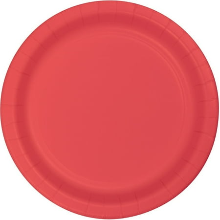 

Touch of Color 9 inch Dinner Plate Plastic Coral Pack of 20 2 packs
