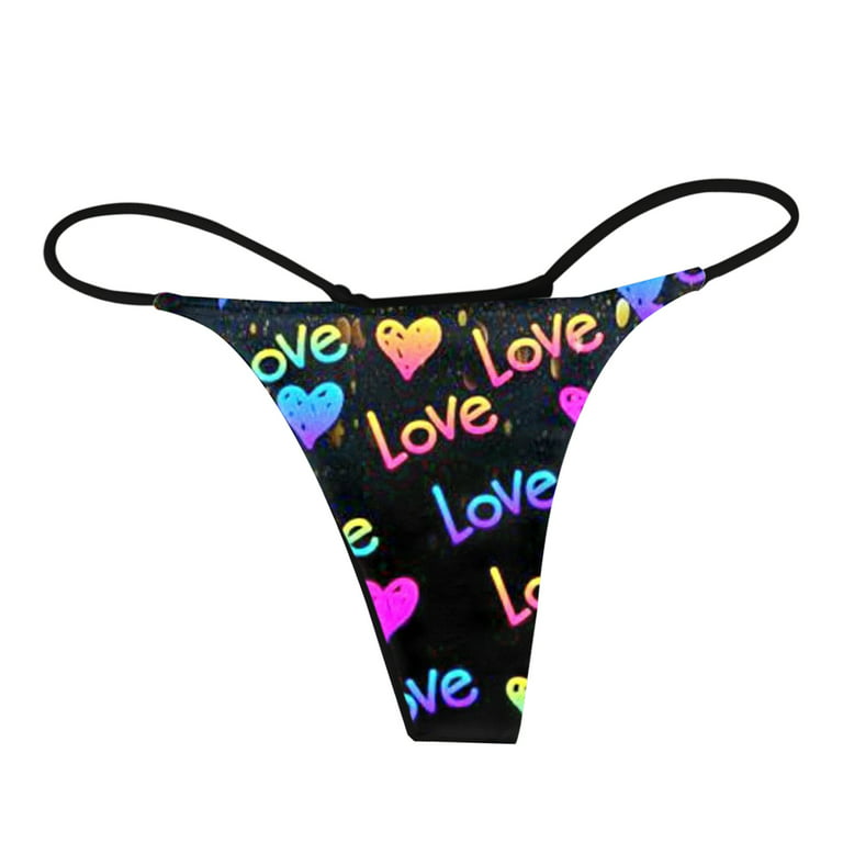 Womens Underwear Bikini High Waist Valentine Day Thongs For Women