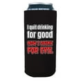 thumbnail image 1 of I Quit Drinking For Good, Now I Drink For Evil 16 oz. Can Coolie (Black), 1 of 4