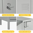 thumbnail image 3 of GangMei Metal Storage Locker Cabinet with 18 Doors, Industrial Lockers for Employees, Large Steel Storage Locker for School Office Gym Bedroom,Assembly Required (Light Grey), 3 of 8