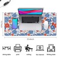 thumbnail image 5 of Long Mouse Pads for Desk,Pioneer Flower Floral Print Pattern Desk Mats on Top Of Desks, Desk Mouse Pad Extra Large with 3mm Non-Slip Base and Stitched Edge for Gaming,Office,Work,Home 35.4"x15.7", 5 of 6