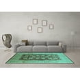 thumbnail image 3 of Ahgly Company Indoor Rectangle Oriental Turquoise Blue Traditional Area Rugs, 2' x 4', 3 of 4