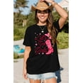 thumbnail image 4 of ALLTB Plus Size Western Cowgirl Shirts for Women Let's Go Girls T-shirt Country Music Tee Casual Hat Boots Short Sleeve Tops, Black, 4 of 6