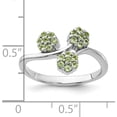 thumbnail image 5 of Sterling Silver Rhodium-Plated Peridot Flowers Ringsize 7 (Width 2.24) - Jbsp, 5 of 5