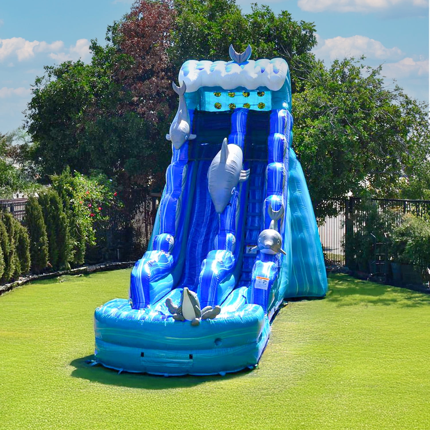 JumpOrange Dolphin 19 ft Inflatable Water Slide (with Blower)