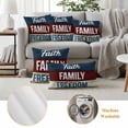 thumbnail image 6 of Independence Day Pillow Covers 2 Pack U.S. Flag Faith Family Freedom Wood Grain Pillowcase Waterproof Outdoor Throw Pillow Cover for Patio Garden Square Cushion 24”x24”, 6 of 9