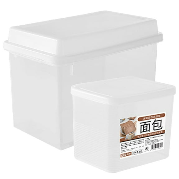 PAMINGONO Plastic Bread Container Bread Storage Bin Home Users Kitchen Use 2pcs