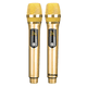 thumbnail image 1 of Kit Universal Micrófono  Bloosom Inalámbrico Profesional Karaoke 2pcs Oro, 1 of 4