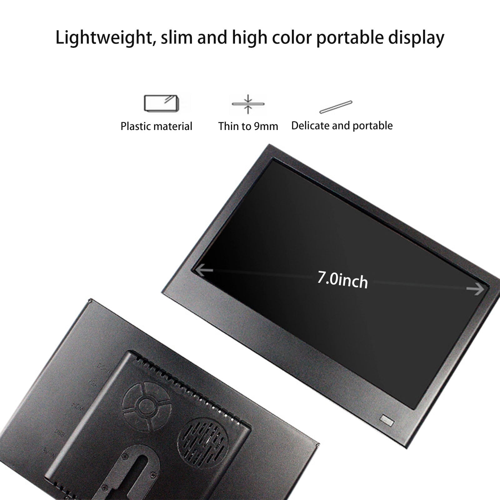 7-Inch Portable Monitor, HD External Display with Speakers, Second Screen for Laptop, PC, Phone, Game Console, Multifunctional IPS Portable Monitor, Easy Plug and Play Today’s Must-Have Bargains