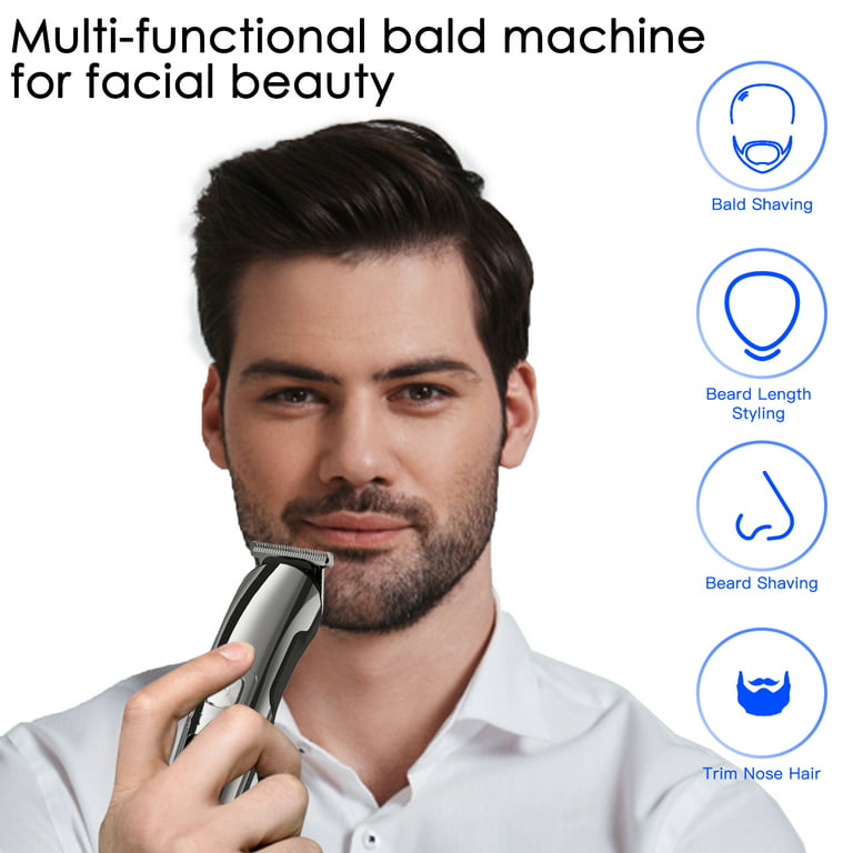 Beard Trimmer for Men,16 in 1 Grooming Kit IPX7 Waterproof,USB  Rechargeable,Cordless Washable Hair Clippers for Body,Nose and Facial  Cutting,Mens Groomer and Electric Shaver with LED Display 