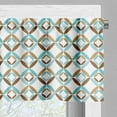 thumbnail image 3 of Ambesonne Abstract Valance Pack of 2, Geometric Shapes, 54"X18", Umber Deep Sky Blue, 3 of 5