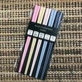 thumbnail image 2 of Juego de 5 pares de palillos de sushi octogonales de estilo japonés, palillos puntiagudos de plástico PET de colores modernos., 2 of 5
