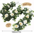 thumbnail image 3 of Specollect 1 Pcs 6.3Ft Artificial Rose Garland with Vines Floral Decor for Wedding Party Home Table Runner Wall Arch Decoration, 3 of 9
