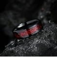 thumbnail image 4 of 16 Colors Fashion 8mm Titanium Celtic Dragon Rings For Men Inlay ColorFul Carbon Fiber Men Stainless Steel Rings Wedding Band Style 21 11, 4 of 6