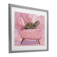 thumbnail image 2 of Stupell Industries Rustic Lodge Happy Turtle on Pink Chair Gray Framed Print Under Glass, 21 x 17, by George Dyachenko, 2 of 8