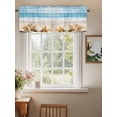 thumbnail image 2 of Ocean Beach Shell Valances for Windows, Rod Pocket Kitchen Valance Curtains - Soft & Washable Small Window Treatment for Living Room,&nbsp;Bathroom, Blue Sky , 42x12 Inch, 1 Panel, 2 of 9