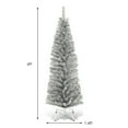 thumbnail image 3 of Gymax 6ft Pencil Artificial Christmas Tree Electroplate Pencil Tree (Silver), 3 of 9