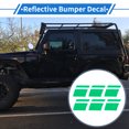 thumbnail image 2 of Unique Bargains Reflective Bumper Decal Green Rectangle Stripe Pattern Reflective Car Sticker Personalized Decoration, 2 of 7