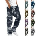 thumbnail image 2 of Tumotour Men's Camouflage Elastic Waist Straight Tube Drawstring Pocket Workwear Pants, 2 of 7