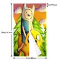 thumbnail image 4 of Cortina de puerta de Adventure Time para puerta, cortina opaca con estampado de patrón, cortina divisoria de ambientes, tapiz para decoración del hogar, 34" de ancho x 56" de largo, 4 of 7