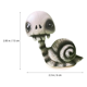 thumbnail image 3 of Estatua de caracol de calavera que sacude la cabeza, estatuilla de caracol, calavera de Animal de Halloween, Mini figuras de muñecos de esqueleto, tablero de coche de fiesta, 3 of 5
