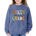 thumbnail image 7 of Mercatoo First Grade Sweatshirts for Girls, Kids Oversized Graphic Letter Print Long Sleeve Crewneck Pullover School Shirt Tops, 7 of 7