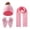 Pink, variant on dazeni Kids Winter Warm Hat Gloves Scarf Set Cable Knit Hats Beanie with Pom Mittens for Boys Girls Black 3-12 Years