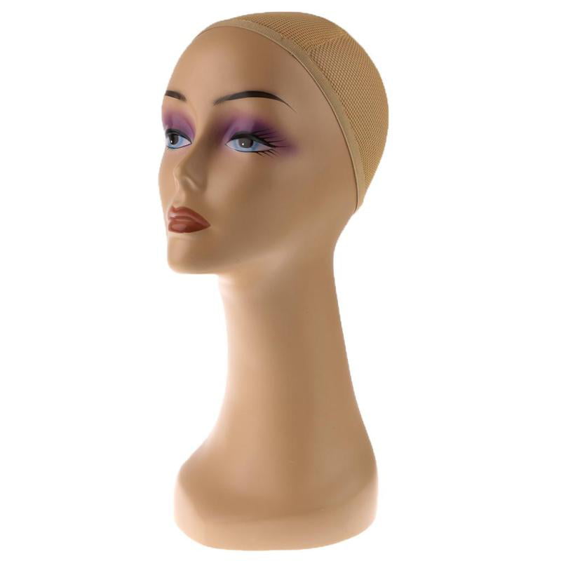 Female Head Suntan Styrofoam Mannequin Hat Cap Wig Display 20" H Scarf Scarves 