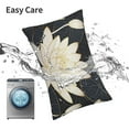 thumbnail image 6 of Salouo Golden Lotus Pattern Pillow Cases,1PC Pillow Covers with Envelope Closure Decorative Pillow Case for Bed Couch,Pillows Not Included-14"x20", 6 of 6