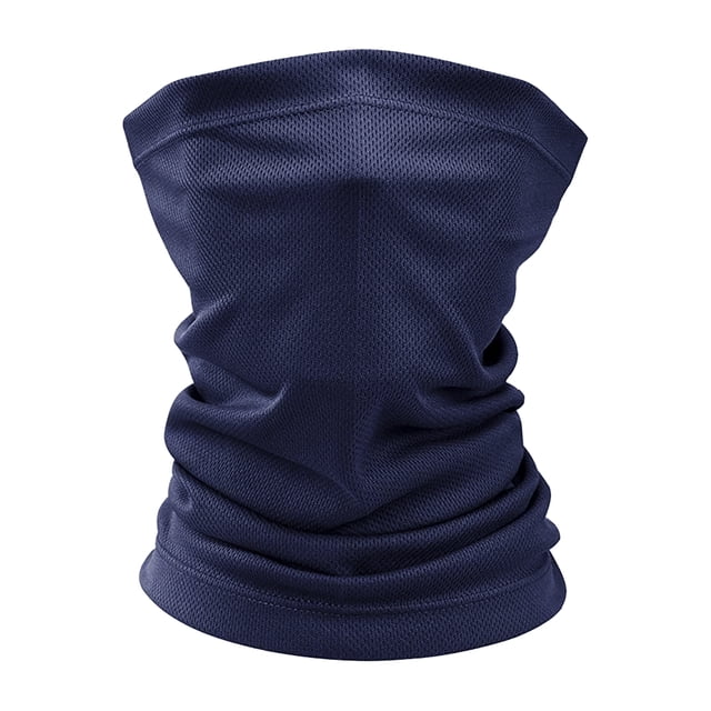 TOPTIE Masque Facial en Polyester Extensible Respirant pour le Cou - pour Course, Cyclisme, Randonnée et Sports Extérieurs - Bleu Marine