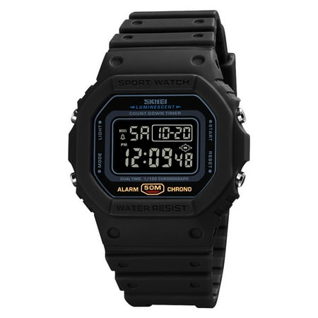 Men's Digital Sport Watch SKMEI Waterproof Sport Watch with Alarm Stopwatch Countdown LED Backlight Electronic Wrist Watch