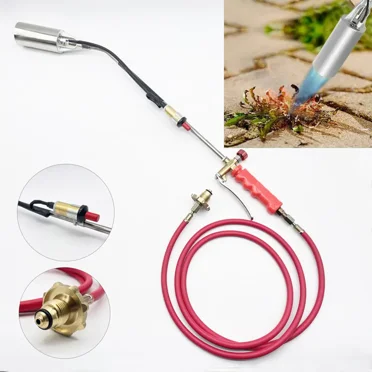 Propane Torch Weed Burner,Trigger Push Button Igniter and 79" Hose for Roof Asphalt,Ice Snow,Road Marking,Charcoal