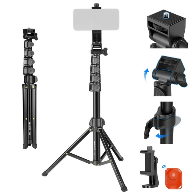 Trípode NEEWER Basic TS03 para iPhone y cámara con mando a distancia y soporte