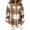 Khaki, variant on Women's Flannel Shirts Button Down Plaid Shirt Jacket Casual Long Sleeve Fall Shacket with Pockets
