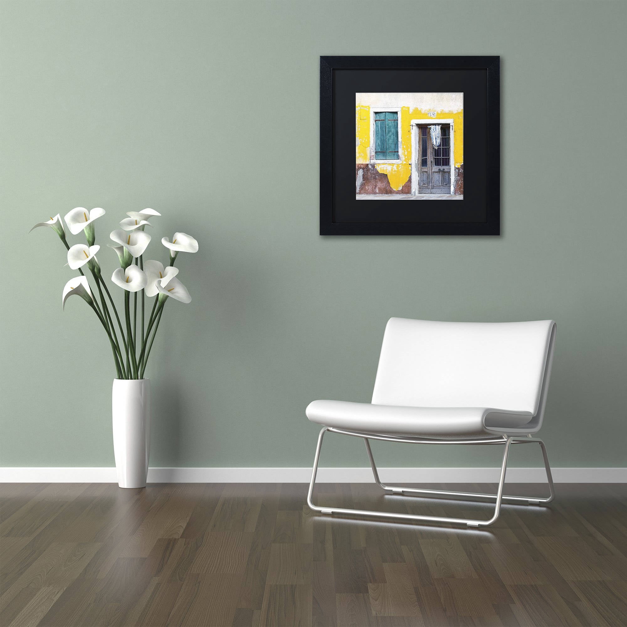Trademark Fine Art 'Yellow Chip' Canvas Art by Michael Blanchette Photography, Black Matte, Black Frame